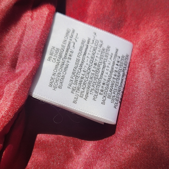 Faux Fur Vest BCBGeneration Maroon & Black XXSmall NWT - Picture 5 of 9